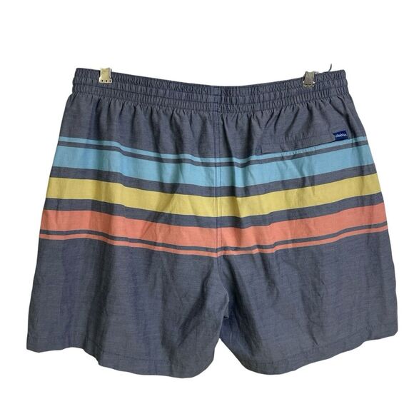 Chubbies Swim Trunks 2XL The Retro Sets Blue Multi Striped Lined 6.5" - Picture 2 of 9
